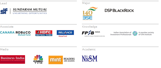 Conference Partners: Lead Partner - Sundaram Mutual Fund; Major Partner - BSE Ltd. & DSP BlackRock; Associate Partner - Canara Robeco MF, HDFC Mutual Fund and Reliance MF; Knowledge Partner - FPSB & IAIP; Media Partner - Business India and CNBC